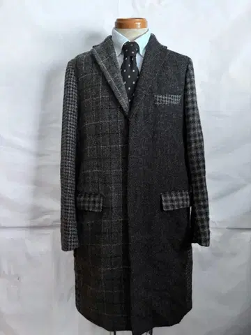 유나이티드 애로우즈 별주 Harris Tweed 체스터 코트