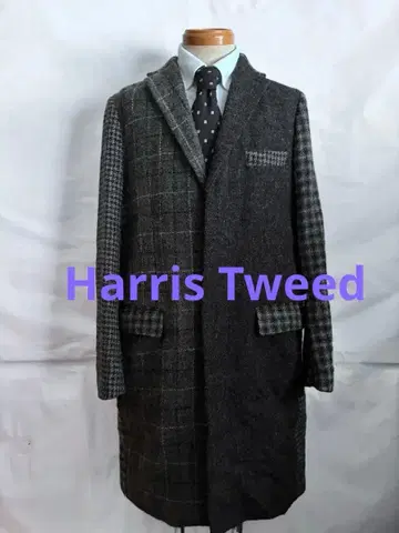 유나이티드 애로우즈 별주 Harris Tweed 체스터 코트