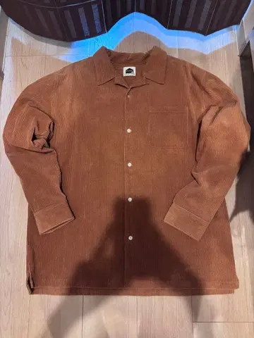 fafatt 브라운 코듀로이 버튼 셔츠