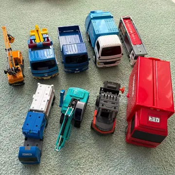 일하는 자동차 9대 묶음 판매 토미카 외 새상품급