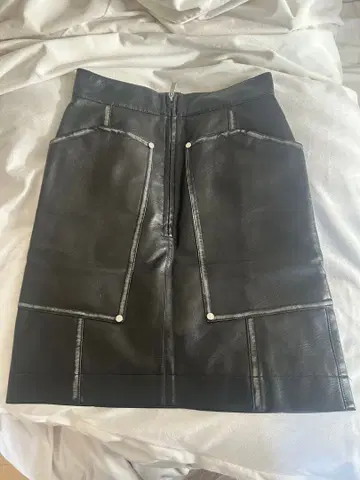 MAISON SPECIAL 가죽 타이트 스커트 블랙