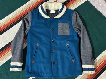 Revo. 블루 그레이 바시티 자켓풍 자켓