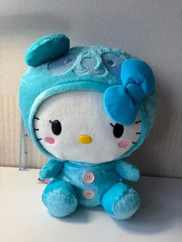 [ 당시물 ] 팬더 헬로키티 봉제 인형 스카이블루