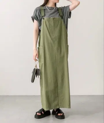 퓨어세신 올리브색 스커트