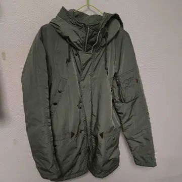 ALPHA INDUSTRIES 후드 부착 밀리터리 자켓 M