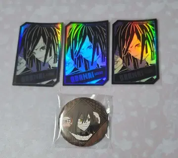 귀멸의 칼날 점프샵 홀로 카드 캔뱃지 이구로 오바나이