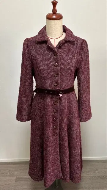 An Another Angelus 트위드 롱 코트