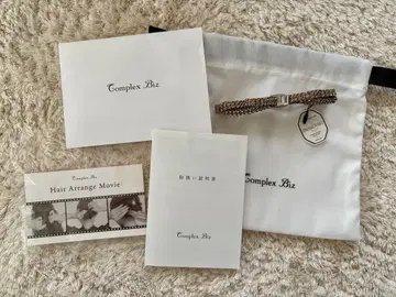 콤플렉스 비즈 스와로브스키 리본 헤어 액세서리