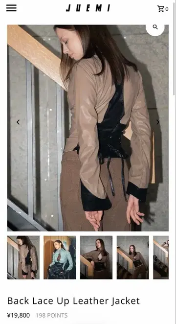 [ 새상품 ] JUEMI leather jacket 가죽 자켓