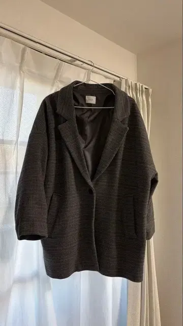 LOWRYS FARM 체크 무늬 오버 사이즈 코트