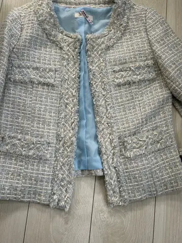 세레모니 수트 라이트 블루 트위드