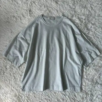 새상품급 에부르 ebure 론 헤르만 T셔츠 화이트 그린 민트 그린 M