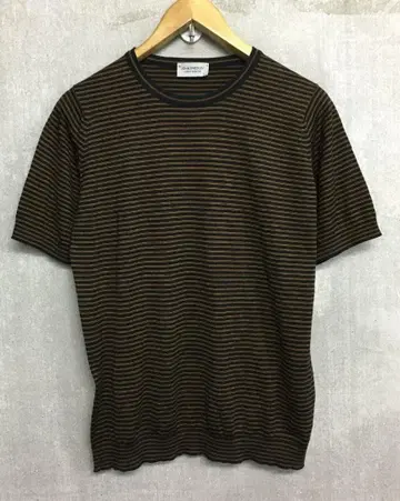 존스메들리 새상품급 코튼 보더 크루넥 니트 티셔츠