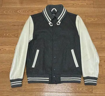 BEAMS 빔즈 소매 부분 소가죽 자켓 바시티 자켓 코트