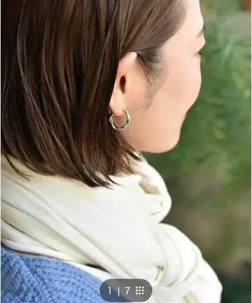 ourhome 트위스트 후프 Silver925 귀걸이