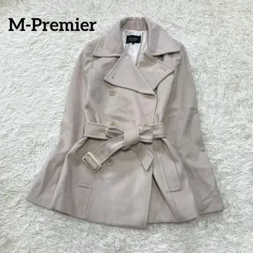 새상품급 엠프리미어 캐시미어 벨트 숏코트 더블 브레스트