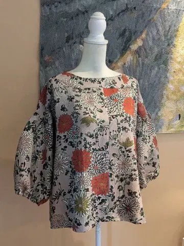 순수 실크 겉옷 기모노 리메이크 풀오버 상의