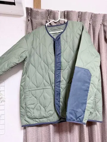 LOGOS 파크 퀼팅 자켓 LL 그린/네이비