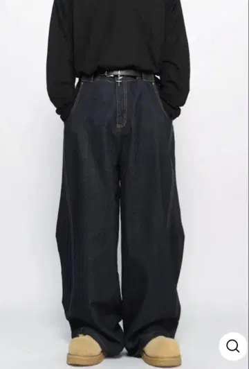 [ Mz ] 와이드 스트레이트 데님 팬츠 다크 네이비 MZ0059