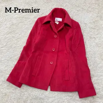 미사용 새상품 엠프리미어 고급 울 100% 숏코트 핑크