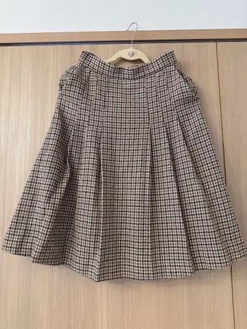 COUTURE D'ADAM 하운드투스 체크 스커트