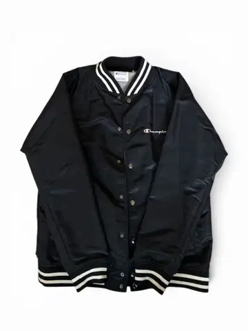 Champion 블랙 바시티 자켓 L 사이즈