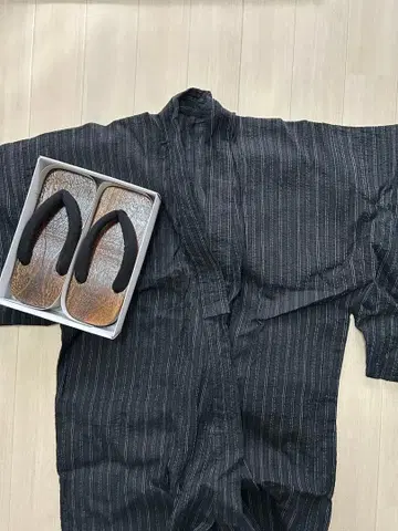 남성용 유카타 일본 나막신 세트