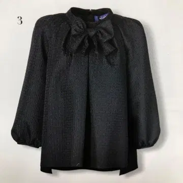 리본 포함 블랙 튜닉