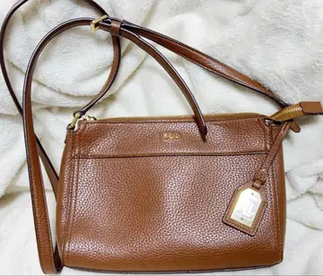 랄프 로렌 숄더백 카멜 브라운