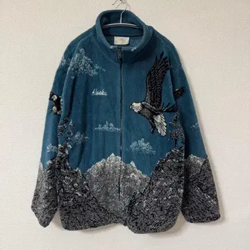 BLACK MOUNTAIN 플리스 자켓 M 보아 애니멀 무늬