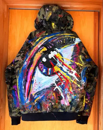 핸드메이드 페인트 자켓