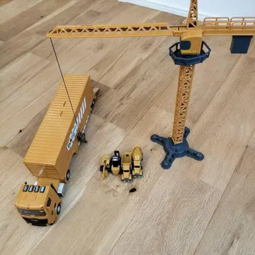 건설 차량 세트 크레인 포함 자동차 4대 미니카