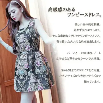 자수 원피스 파티 드레스