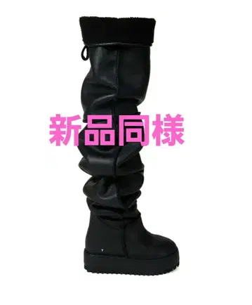 YELLO JACOB 루즈핏 롱 부츠 블랙 L