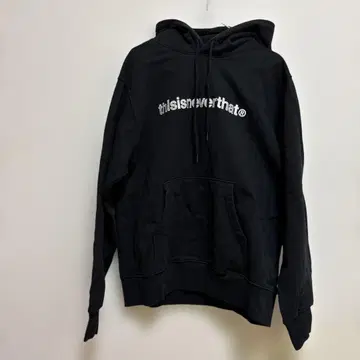 thisisnothat 블랙 후드 부착 후드티