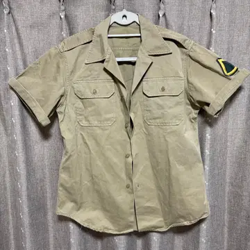y123104 60s 빈티지 미군 치노 반팔 와펜 셔츠