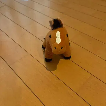 브라운색 말 봉제 인형