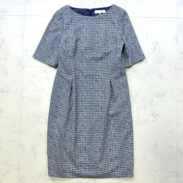 빅 사이즈 LL 새상품급 자유구 트위드 프린트 원피스