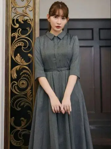 하립투 Allure 벨티드 셔츠 드레스