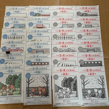 간바루샤 Gamba 에이스 초등학교 3학년 문제 해답 세트