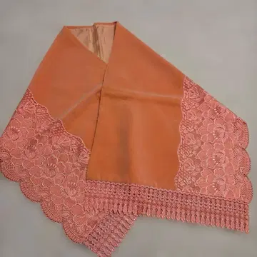 오렌지 꽃무늬 자수 기모노 숄