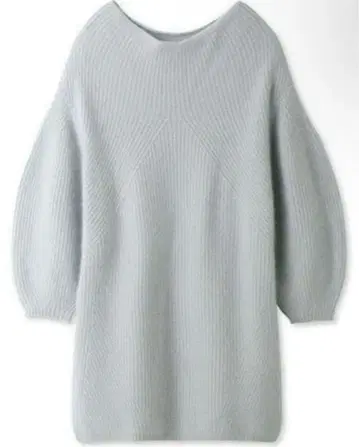 라쿤 미니 니트 원피스 스나이델 snidel 블루 BLUE BLU