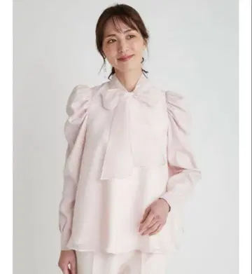 셀포드 니트 콤비 오간자 블라우스