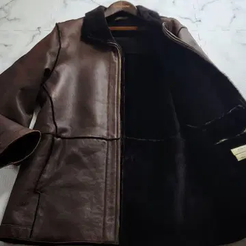 최고 품질 XXL 상당 HUGO BOSS 리얼 무스탕 코트 램 가죽