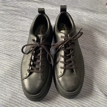 컨버스 올스타 가죽 스니커즈 올블랙 26.0