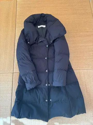 PLST 블랙 롱 다운 자켓