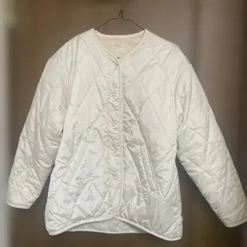 coca 리버서블 퀼팅 블루종 워셔블 아이보리