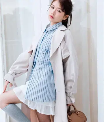 미사용 새상품 OLIVE des OLIVE 트렌치코트 라이트 베이지