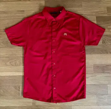 맥도날드 반팔 셔츠 레드 여성용 L
