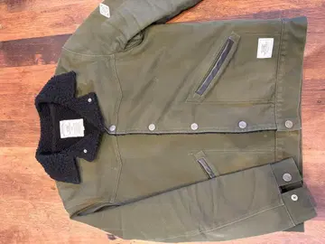 CRIMIE 클라이미 보아 카라 부착 올리브 자켓